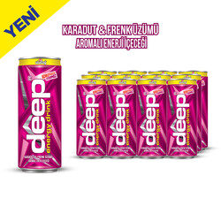  - Deep Enerji Karadut & Frenk Üzümü Kutu 250 ml 12&prime;li Paket