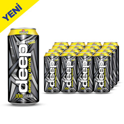  - Deep Enerji Şekersiz Kutu 500 ml 12&prime;li Paket