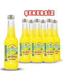  - Uludağ Limonata Şekersiz Cam 250 ml 6'lı Paket