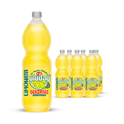 Uludağ Limonata Şekersiz Pet 2 Lt 6′lı Paket